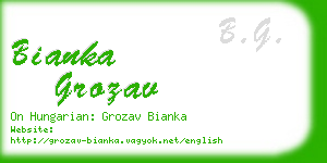 bianka grozav business card